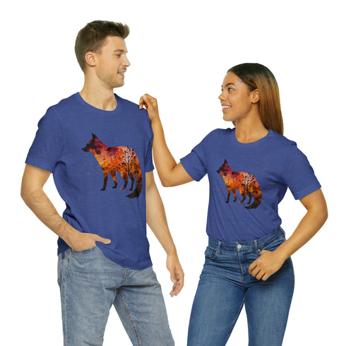 Autumn Fox Silhouette - Short Sleeve Tee